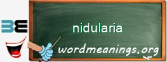 WordMeaning blackboard for nidularia